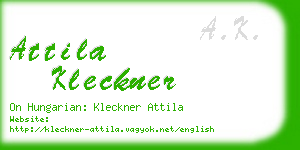 attila kleckner business card